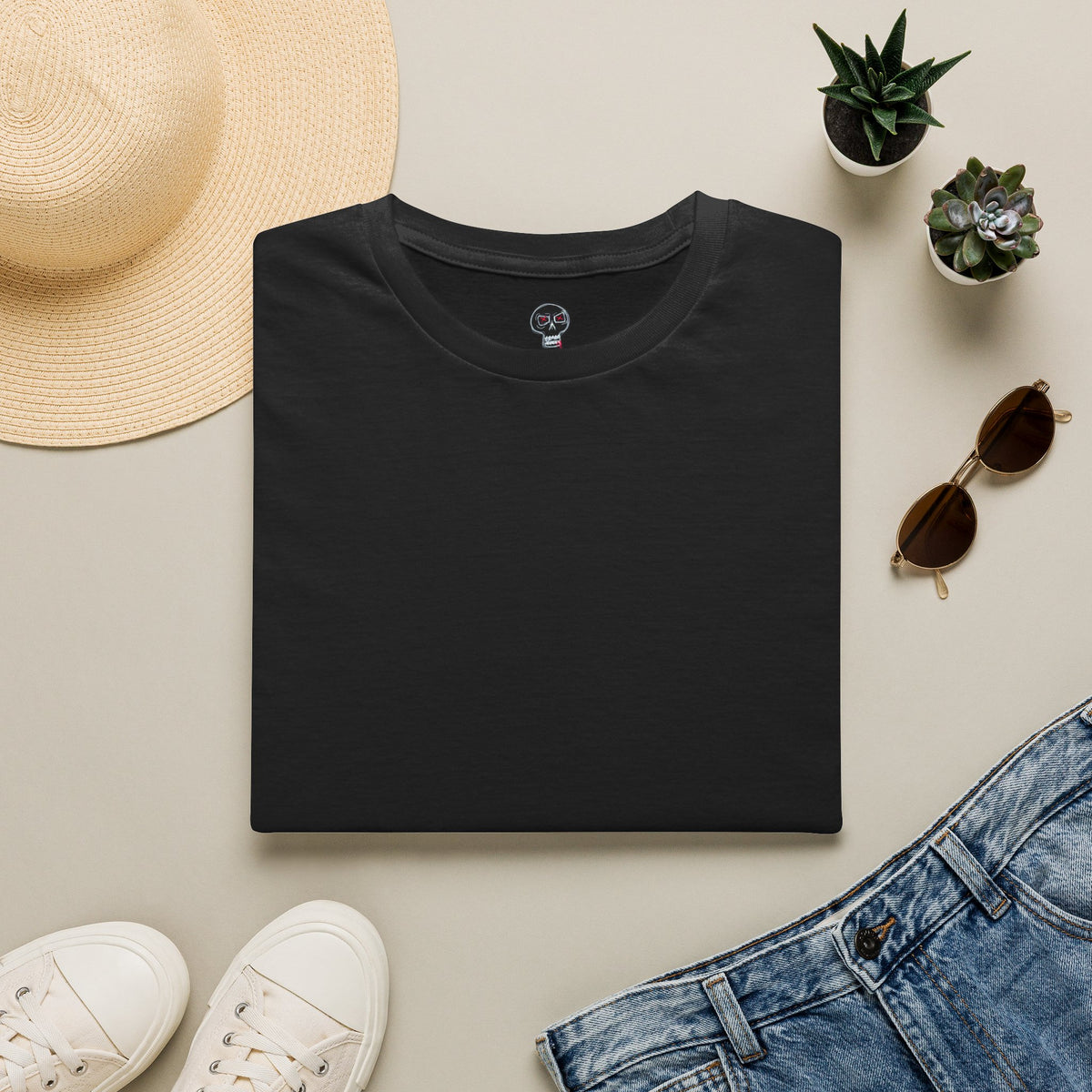 "STILL HERER" Backside Black T-Shirt — Minimal Everyday Tee