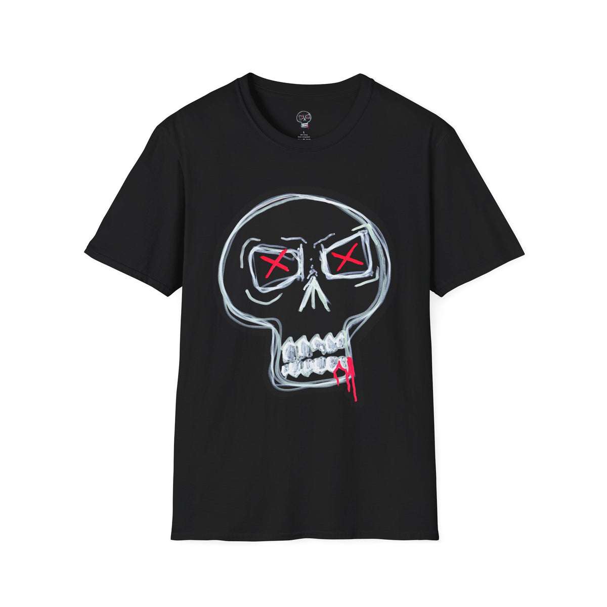 "STILL HERE" Front Skull Graphic T-Shirt — Neon X Eyes Streetwear Tee