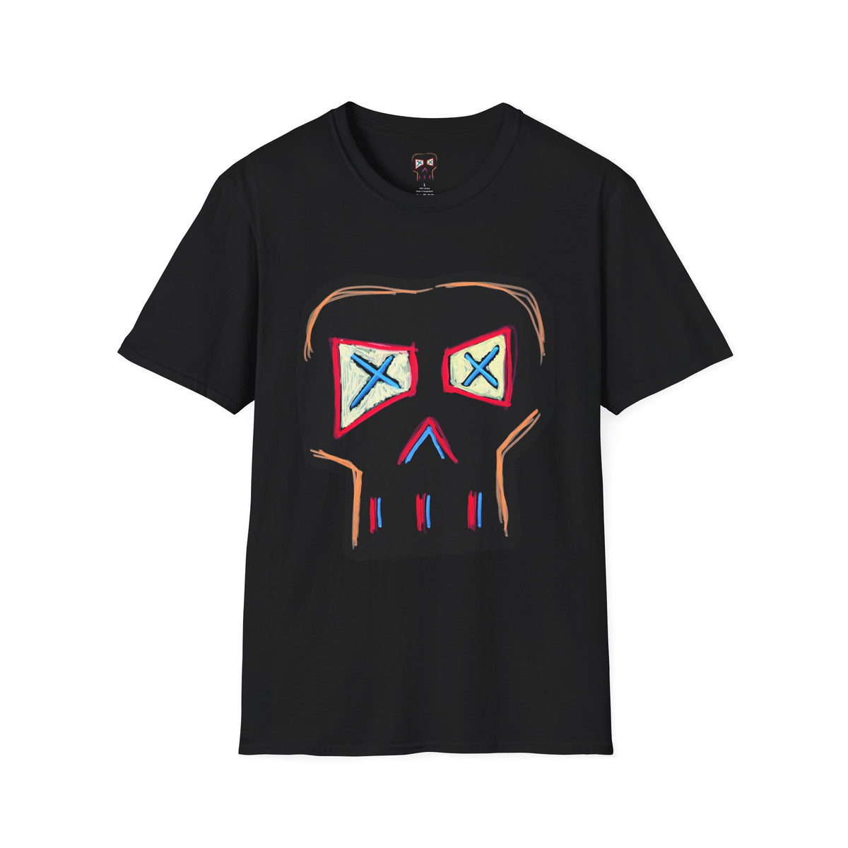 "FOCUS" Front Skull Graphic T-Shirt — Neon X Eyes Streetwear Tee