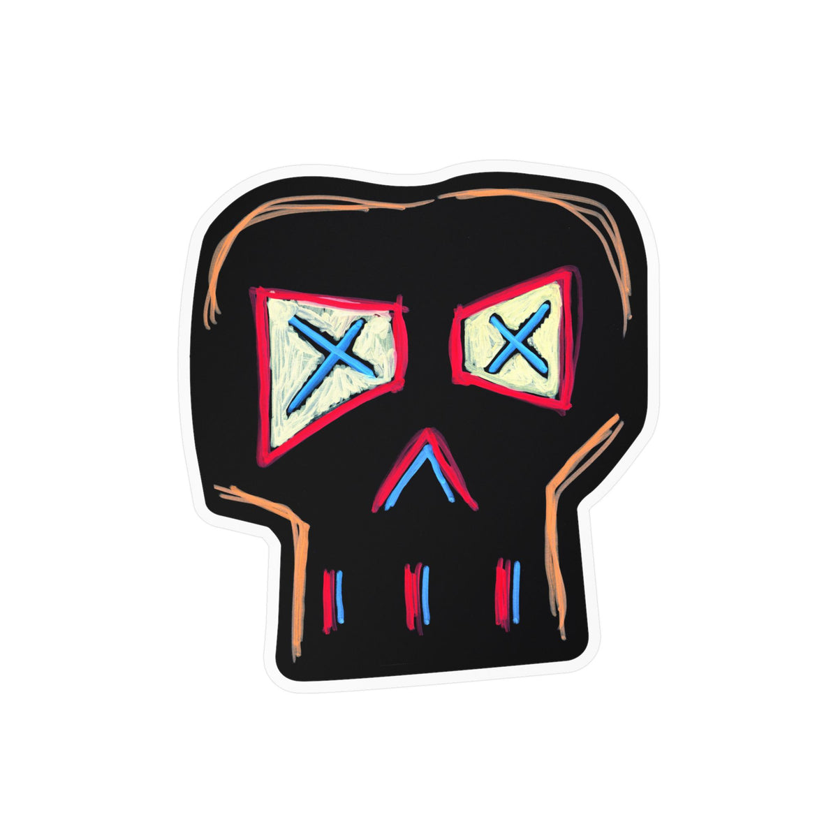 "FOCUS" Skull Sticker — Kiss-Cut Vinyl Decal