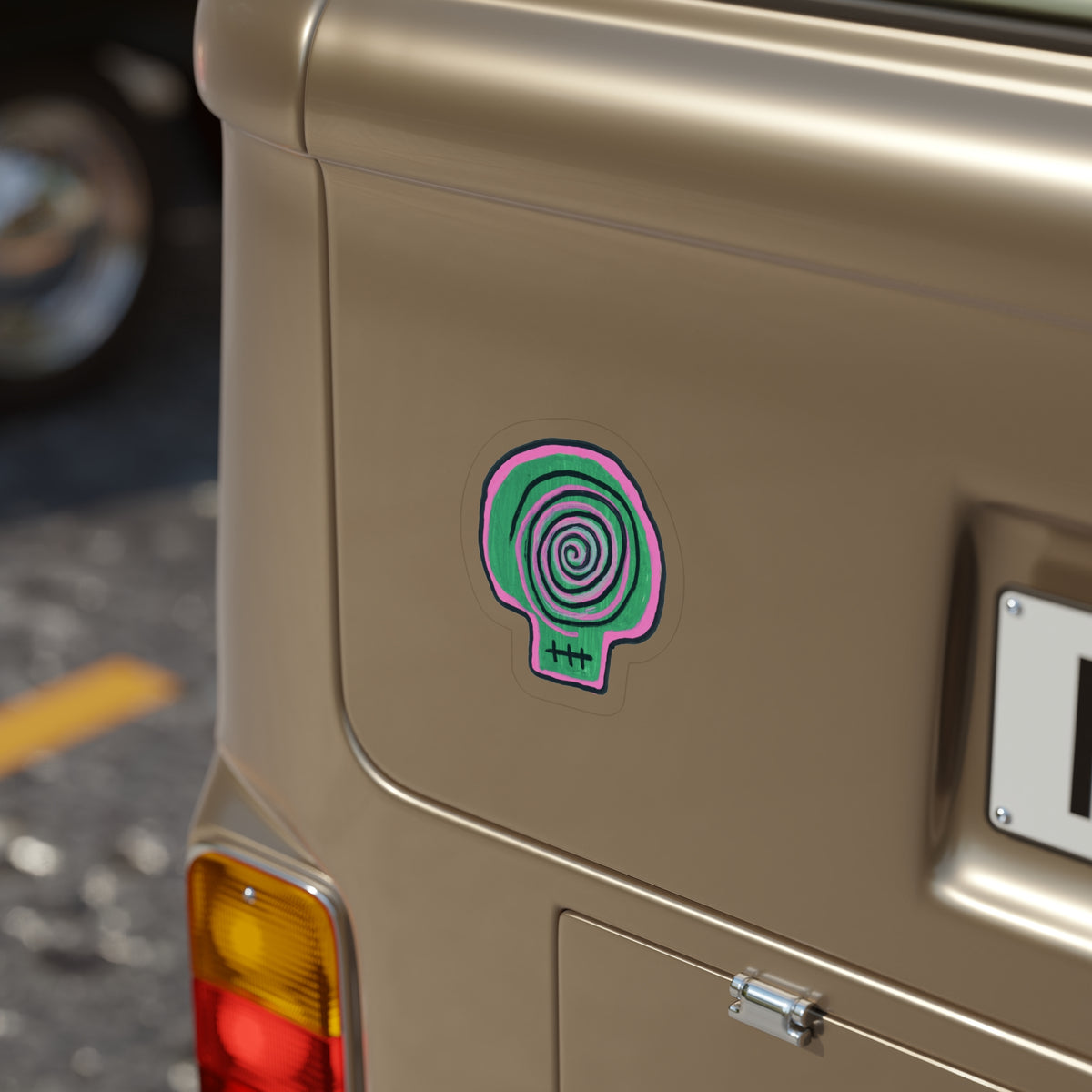 Skull #12, Book of Skulls, Die-Cut Sticker — Car / Outdoor Transparent Vinyl