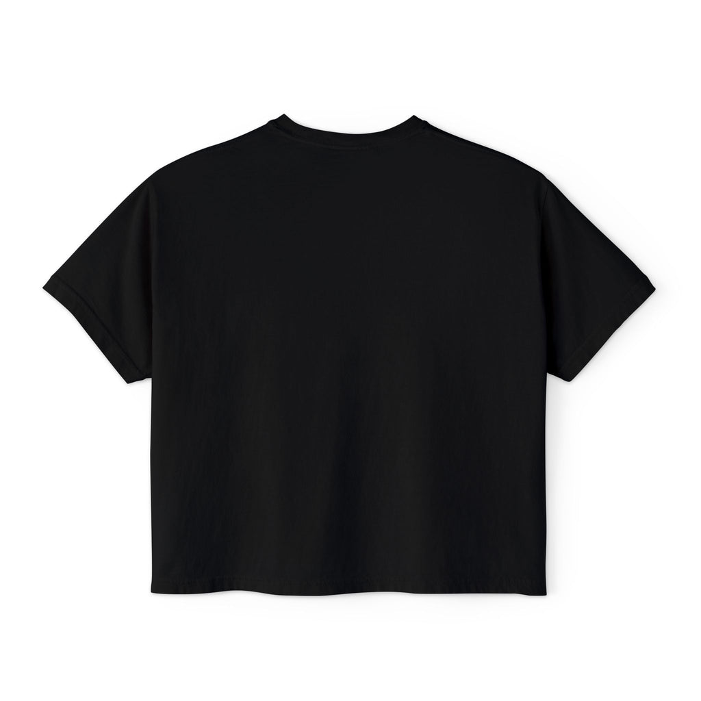 "STILL HERE" Women's Boxy Tee — Neon Sketch Skull Graphic Tee