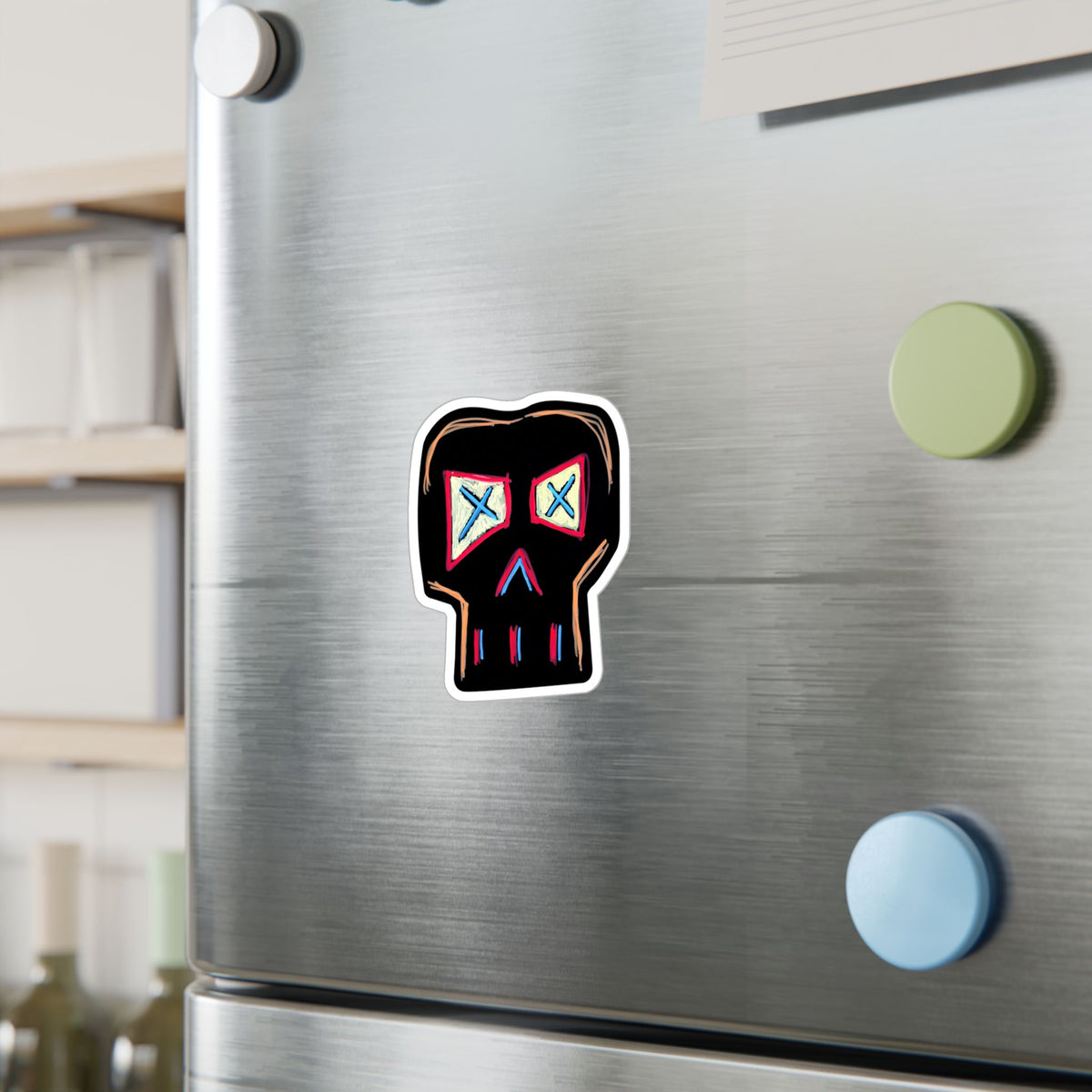 "FOCUS" Skull Sticker — Kiss-Cut Vinyl Decal