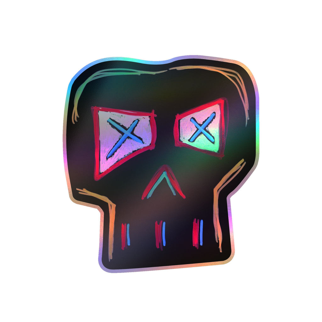 "FOCUS" Skull Sticker — Kiss-Cut Vinyl Decal
