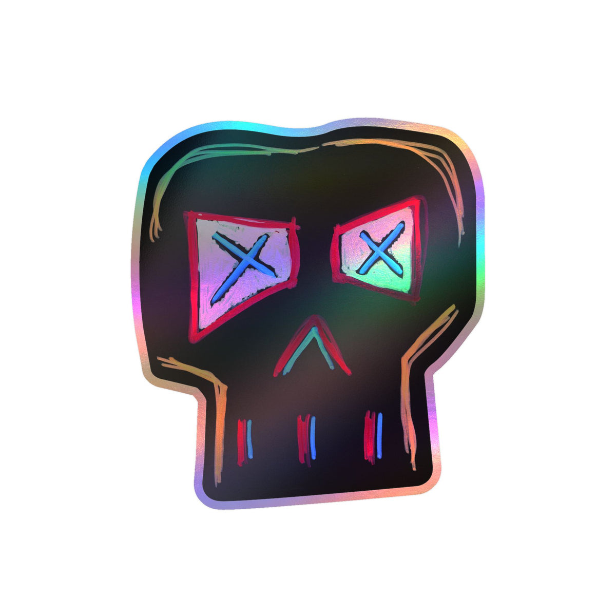 "FOCUS" Skull Sticker — Kiss-Cut Vinyl Decal