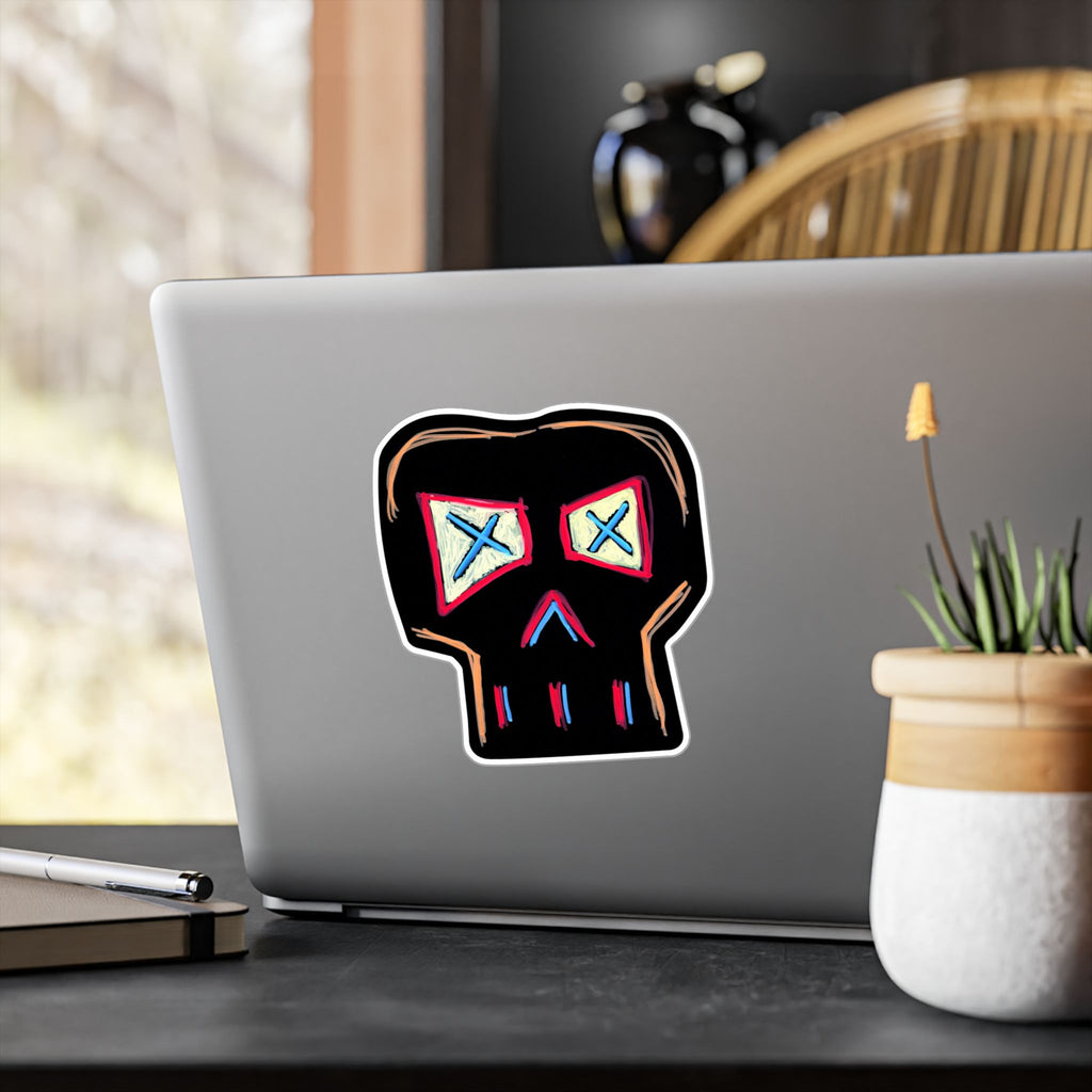 "FOCUS" Skull Sticker — Kiss-Cut Vinyl Decal