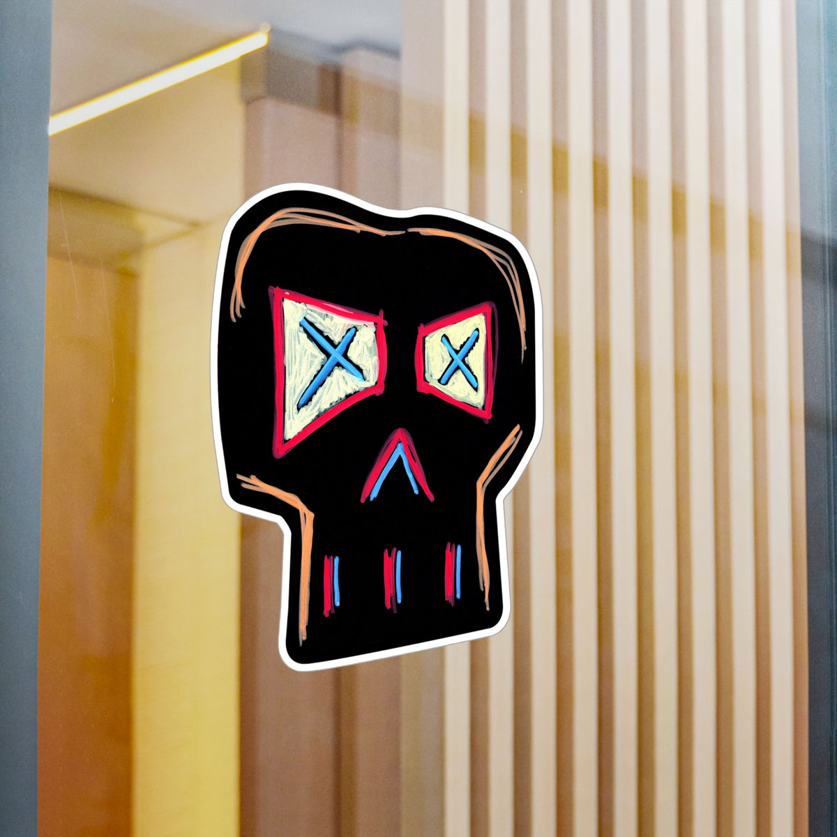 "FOCUS" Skull Sticker — Kiss-Cut Vinyl Decal