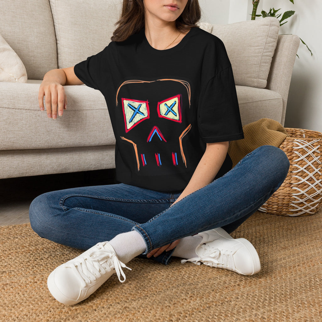 "FOCUS" Front Skull Graphic T-Shirt — Neon X Eyes Streetwear Tee