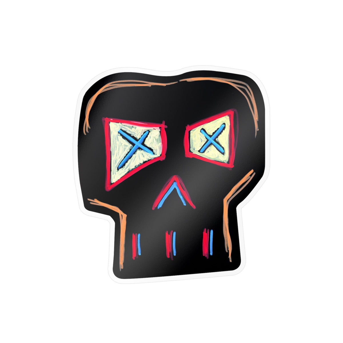 "FOCUS" Skull Sticker — Kiss-Cut Vinyl Decal