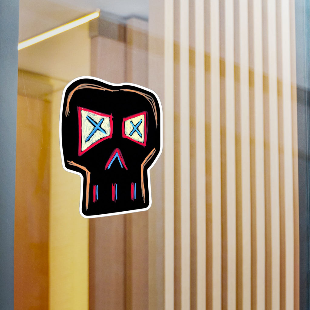 "FOCUS" Skull Sticker — Kiss-Cut Vinyl Decal