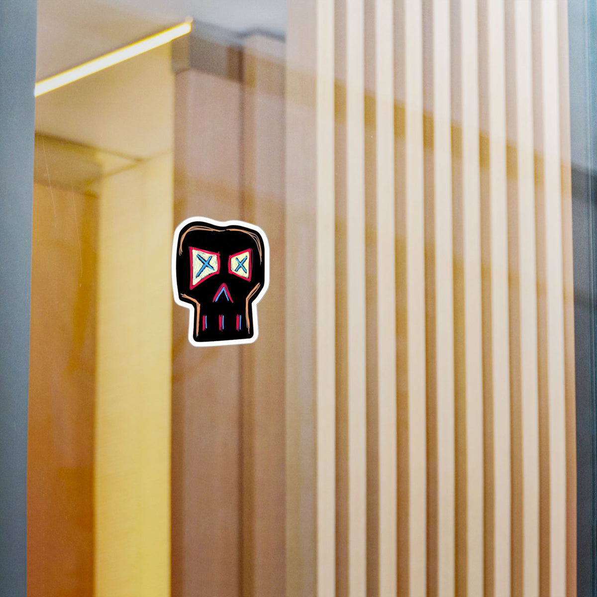 "FOCUS" Skull Sticker — Kiss-Cut Vinyl Decal