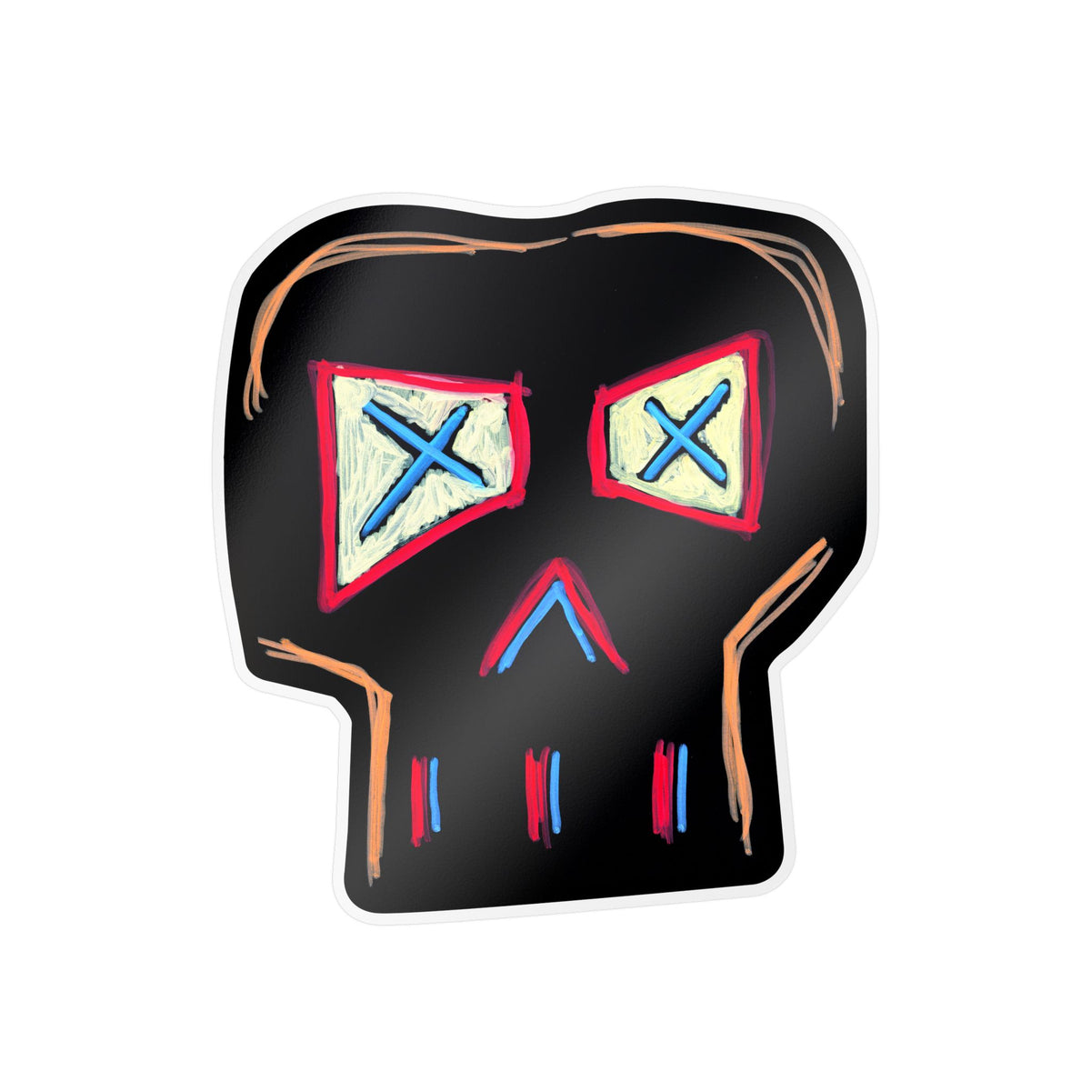 "FOCUS" Skull Sticker — Kiss-Cut Vinyl Decal
