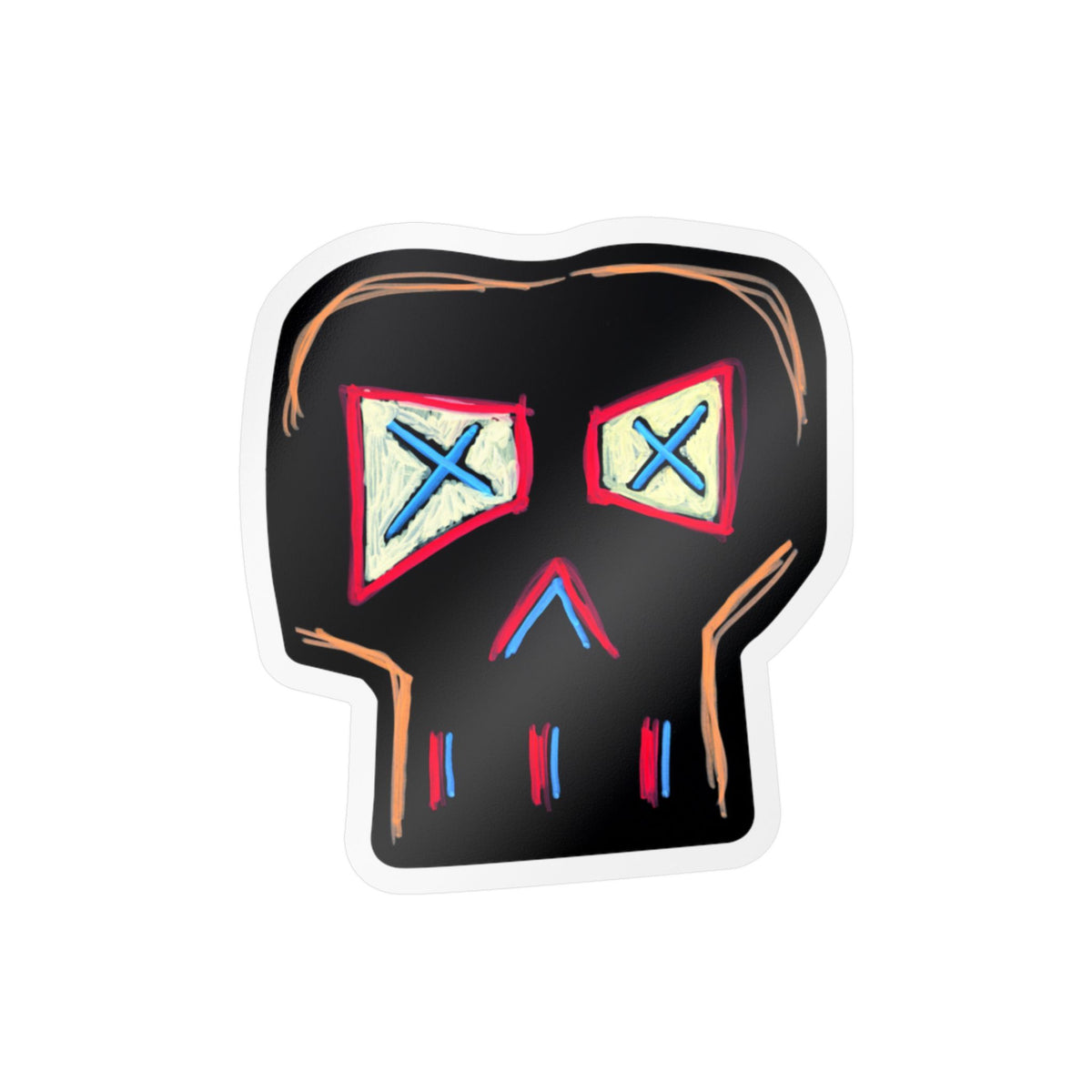 "FOCUS" Skull Sticker — Kiss-Cut Vinyl Decal