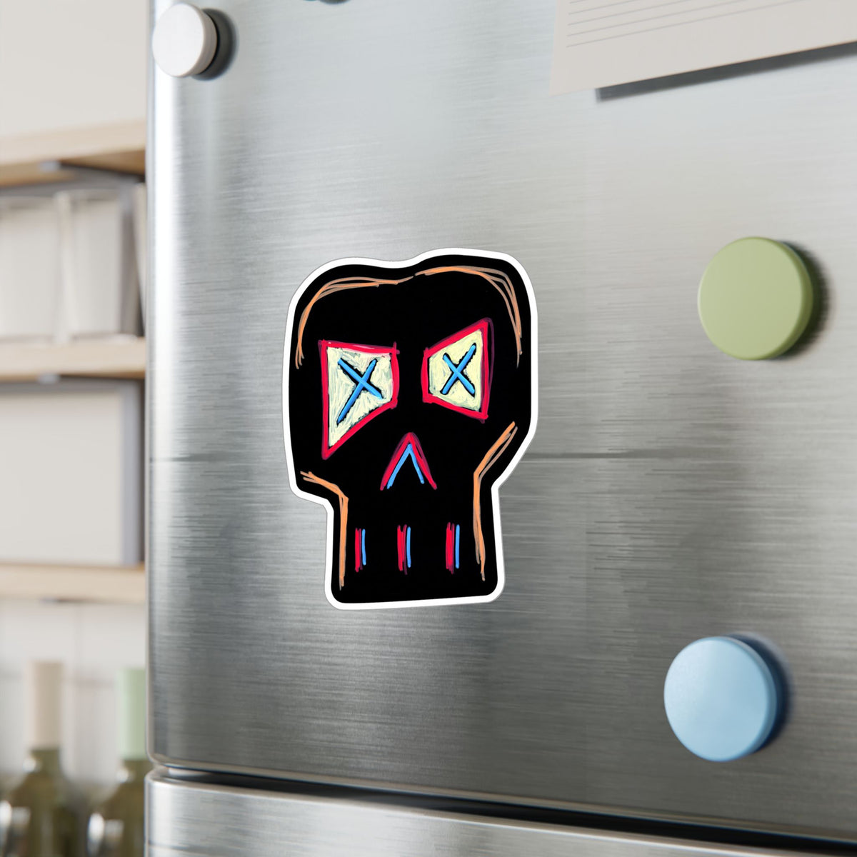 "FOCUS" Skull Sticker — Kiss-Cut Vinyl Decal