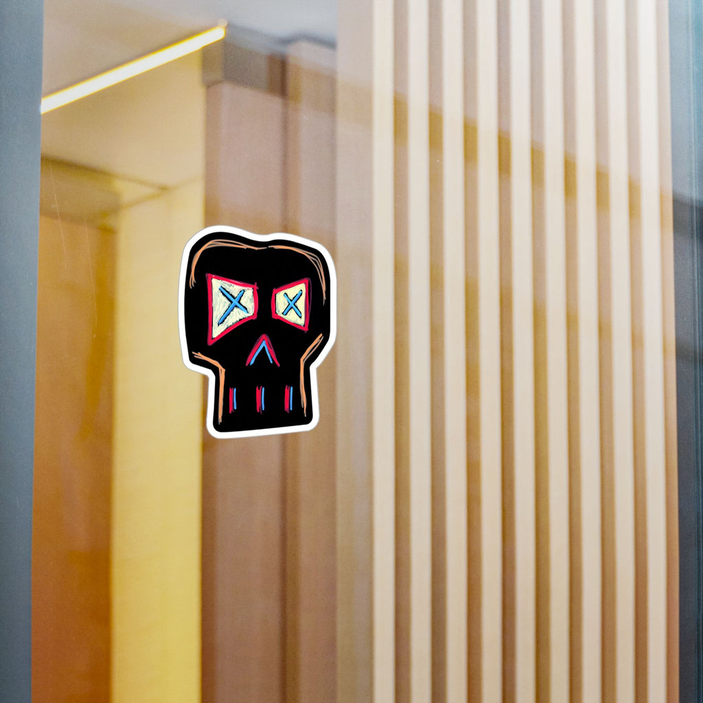 "FOCUS" Skull Sticker — Kiss-Cut Vinyl Decal