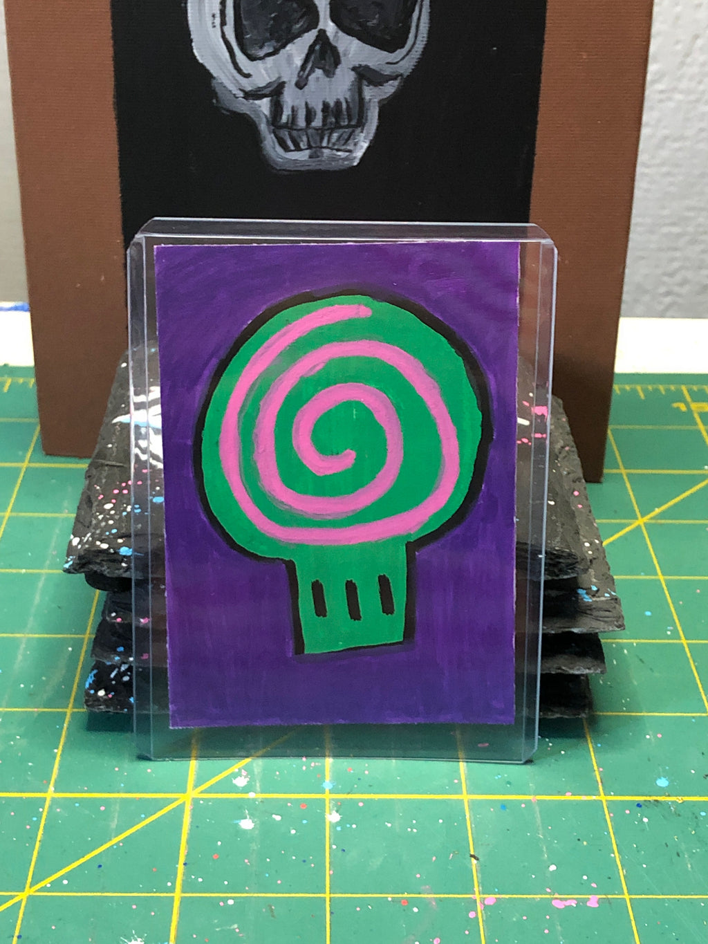 HypnoSkull on Purple - 1 of 1 Art Cards - Collectibles
