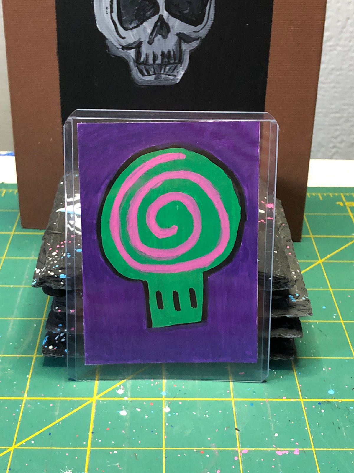 HypnoSkull on Purple - 1 of 1 Art Cards - Collectibles